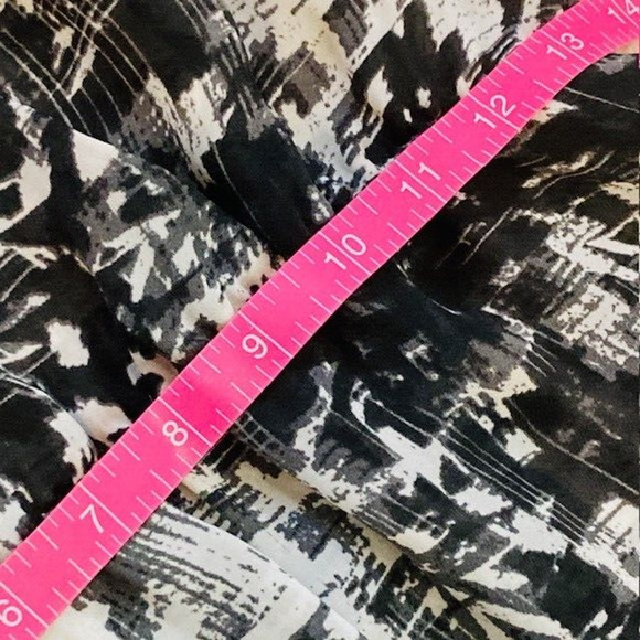 Parker $253 Women's Small Black White Abstract Print Sleeveless Mini Dress - Picture 9 of 11